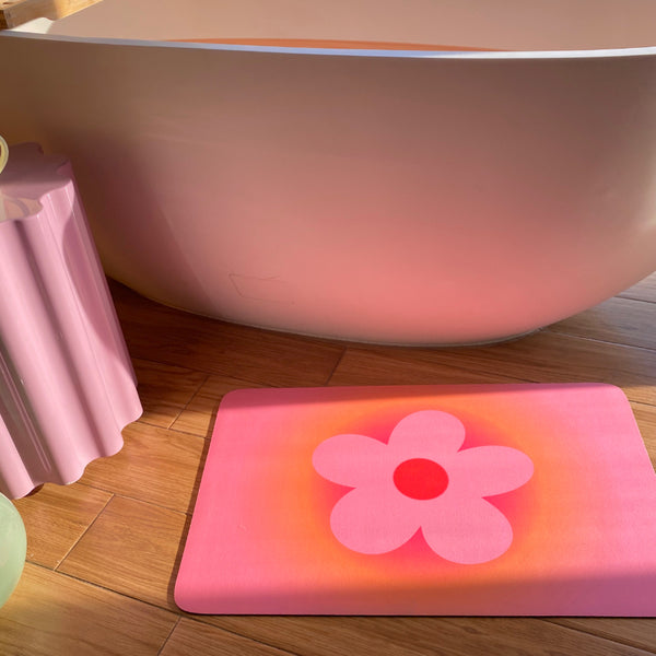 Flower Power Innovative Quick Dry Bath Mat